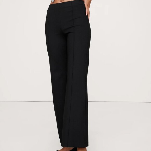 NWT Banana Republic Black High Rise Crop Flare Everywhere Ponte Pull On Pants - Picture 3 of 8